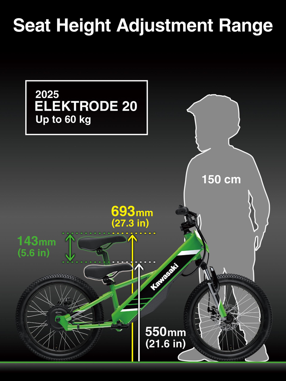Rozmery vhodné pre širokú škálu jazdcov s hmotnosťou do 60 kg
